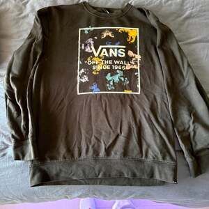 Vans Black Butterfly Graphic Crewneck Sweatshirt, Skater Style, Size XL